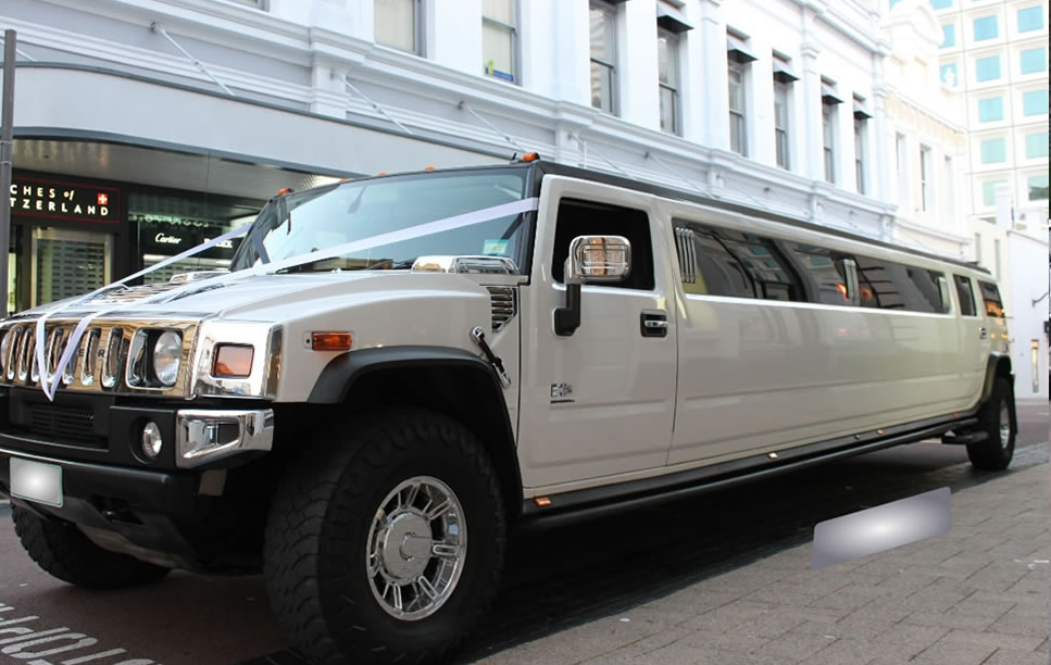 Telford White Hummer Limo vip