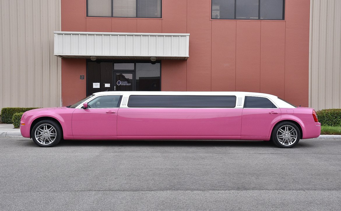 Telford Pink Limousine outside