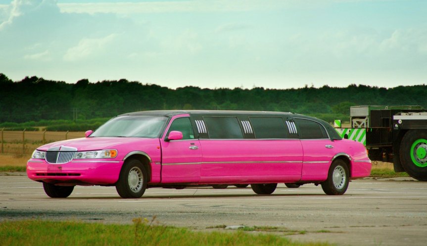 Telford Pink Limousine for trip